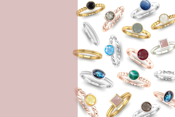Ethical Stacking Rings, Jeweller's Loupe Hope Collection