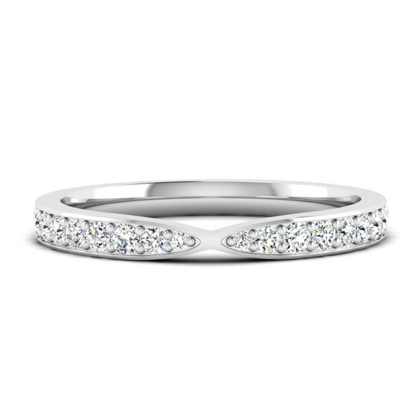 Ethically Sourced Platinum Tapered Wedding Ring With Lab Grown Diamonds