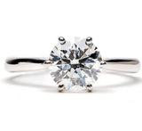 Ethically Sourced Platinum Six Claw Solitaire Lab Diamond Engagement Ring