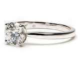 Fairtrade 9ct White Gold Four Claw Solitaire Lab Diamond Engagement Ring