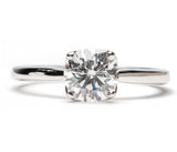 Fairtrade 9ct White Gold Four Claw Solitaire Lab Diamond Engagement Ring