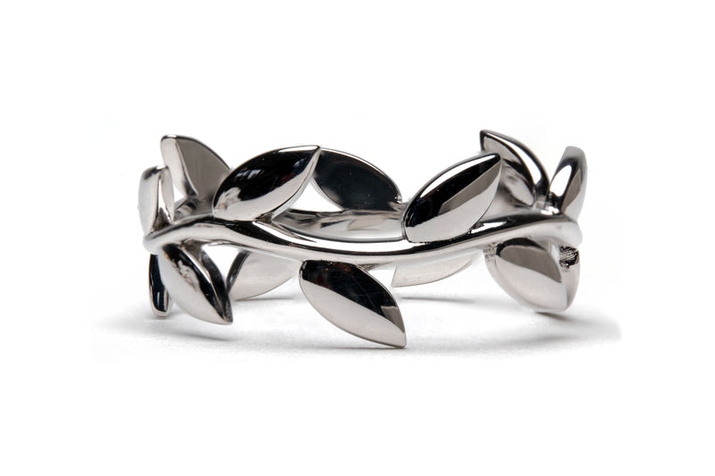 Ethically Sourced Platinum Petal Wave Ring