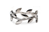 Fairtrade White Gold Petal Wave Ring