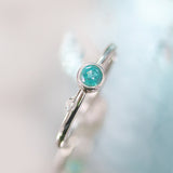 Fairtrade Yellow Gold Solitaire Aquamarine March Birthstone Ring