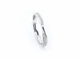 Ethically-sourced Platinum Diamond Set Twisted Eternity Ring - Jeweller's Loupe