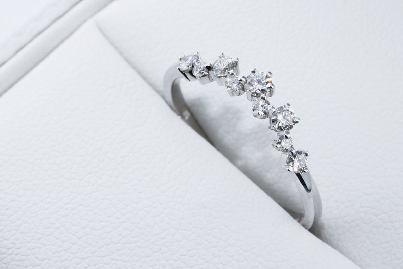 Ethically-sourced Platinum Diamond Set Tiara Ring - Jeweller's Loupe