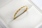 Fairtrade Yellow Gold DREAM Twist Stacking Ring - Jeweller's Loupe
