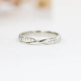 Fairtrade Silver Diamond Set Twisted Eternity Ring