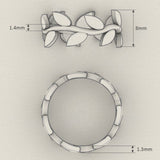 Ethically Sourced Platinum Petal Wave Ring