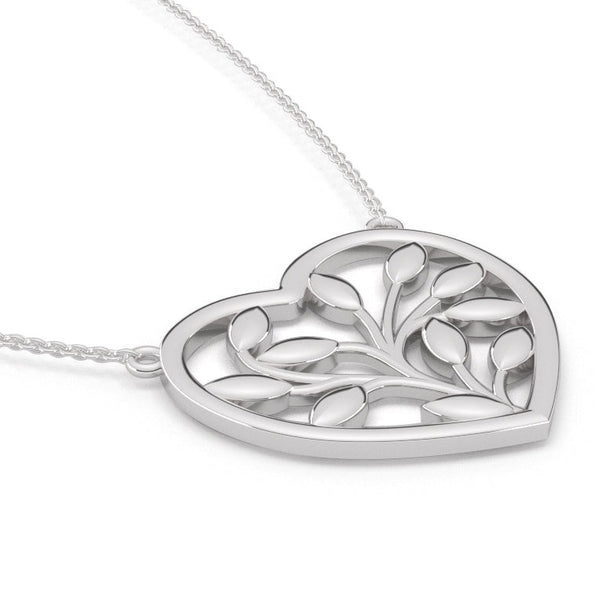 Fairtrade Silver Heart Petal Pendant