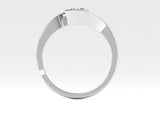 Fairtrade 9ct White Gold Solitaire Crossover Engagement Ring