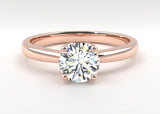 Fairtrade 9ct Rose Gold Four Claw Solitaire Lab Diamond Engagement Ring