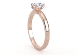 Fairtrade 9ct Rose Gold Four Claw Solitaire Lab Diamond Engagement Ring