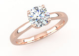 Fairtrade 9ct Rose Gold Four Claw Solitaire Lab Diamond Engagement Ring