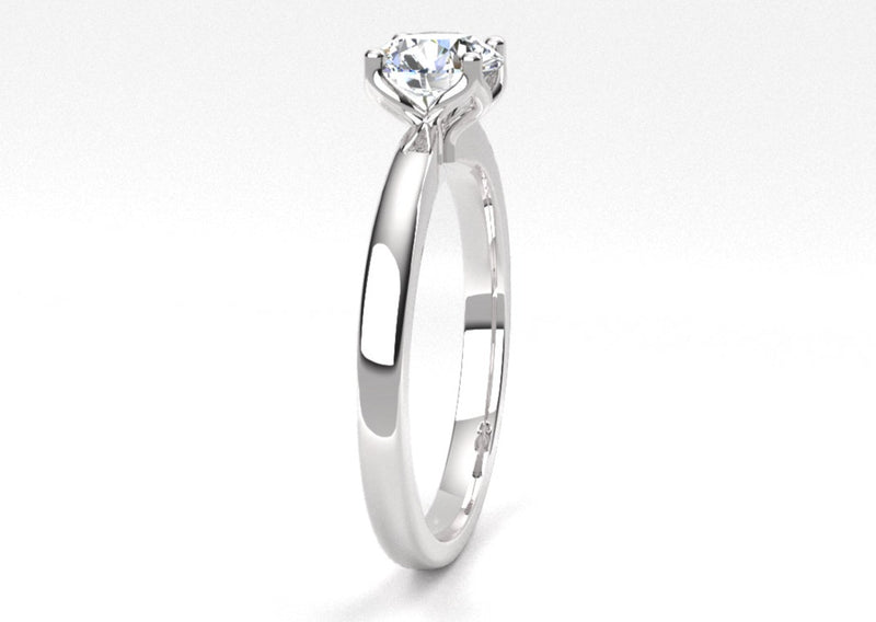 Ethically Sourced Platinum Four Claw Lab Diamond Engagement Ring