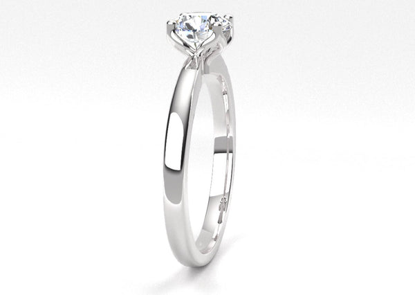 Fairtrade Silver Four Claw Solitaire Lab Grown Diamond Engagement Ring