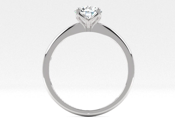 Fairtrade 9ct White Gold Four Claw Solitaire Lab Diamond Engagement Ring