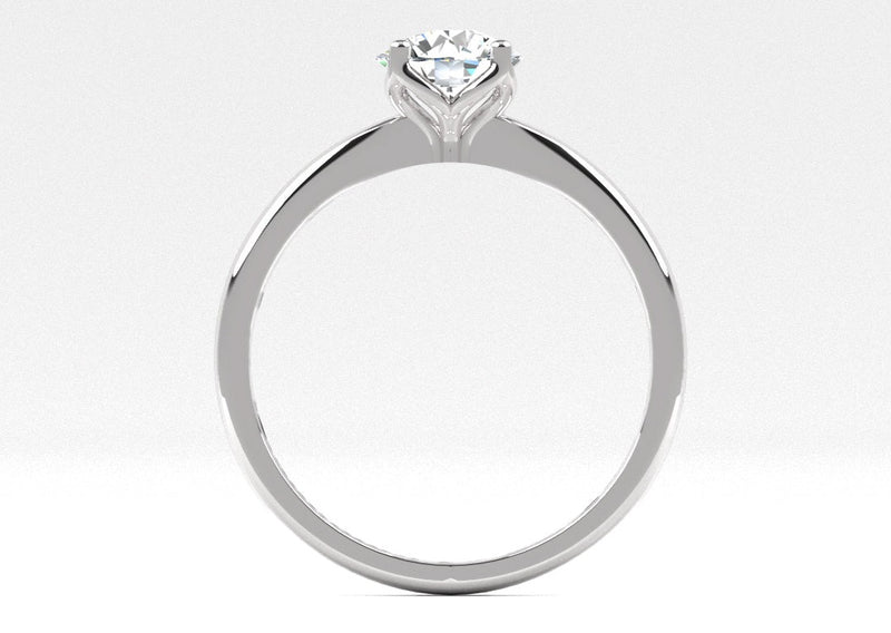 Fairtrade 9ct White Gold Four Claw Solitaire Lab Diamond Engagement Ring