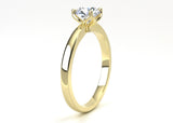 Fairtrade 18ct Yellow Gold Four Claw Solitaire Lab Diamond Engagement Ring