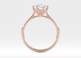 Fairtrade 18ct Rose Gold Six Claw Solitaire Lab Diamond Engagement Ring