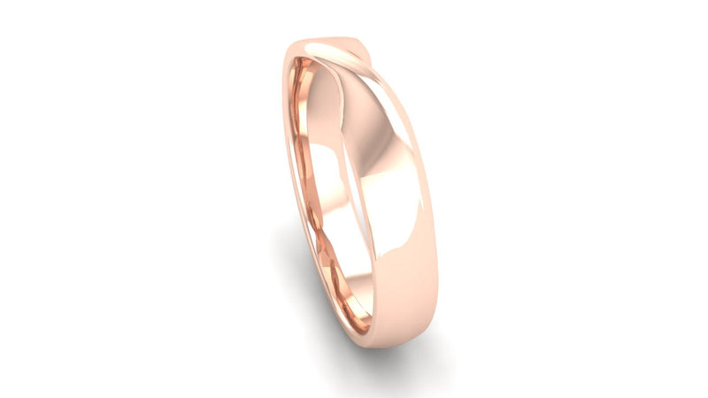 Fairtrade 18ct Rose Gold Twisted Wedding Ring