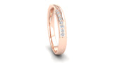 Fairtrade Rose Gold Lab Grown Diamond Set Twisted Wedding Ring