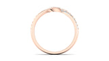 Fairtrade Rose Gold Diamond Set Twisted Wedding Ring