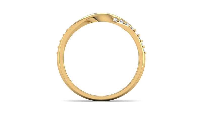 Fairtrade Yellow Gold Diamond Set Twisted Wedding Ring - Jeweller's Loupe