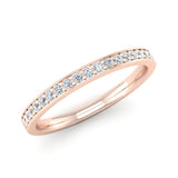 Grain Set Diamond Wedding Ring with Border - Jeweller's Loupe