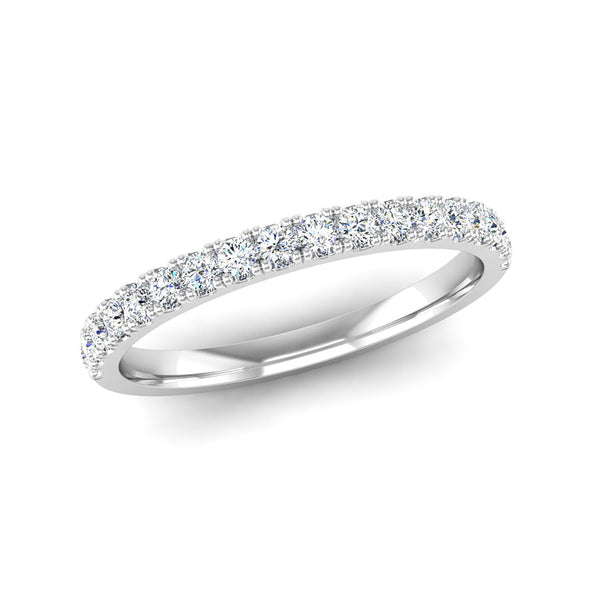 Half-Set Diamond Wedding Ring, Jeweller's Loupe
