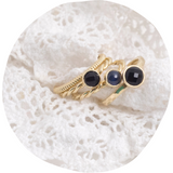 PROMISE, DREAM onyx, DREAM kyanite. JOY onyx stacking rings, Jeweller's Loupe Hope Collection