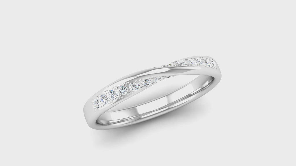 Diamond Twist Wedding Ring, Jeweller's Loupe