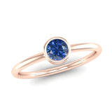 Fairtrade Rose Gold Solitaire Tanzanite December Birthstone Ring, Jeweller's Loupe