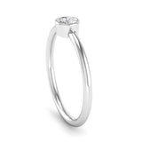 Fairtrade White Gold Solitaire Round Brilliant Cut Lab Diamond Birthstone Ring