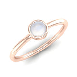 Fairtrade Rose Gold Solitaire Moonstone June Birthstone Ring