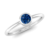 Fairtrade Silver Solitaire Sapphire September Birthstone Ring, Jeweller's Loupe