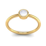Fairtrade Yellow Gold Solitaire Moonstone June Birthstone Ring