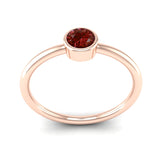 Fairtrade Rose Gold Solitaire Garnet January Birthstone Ring
