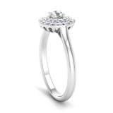 Round Brilliant Cut Diamond Double Halo Engagement Ring - Jeweller's Loupe
