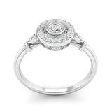 Round Brilliant Cut Diamond Split Halo Engagement Ring with Extra Diamond Details - Jeweller's Loupe