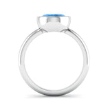 Rub Set Solitaire Topaz Engagement Ring - Jeweller's Loupe