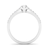 Marquise Cut Diamond Engagement Ring with Diamond Set Shoulders - Jeweller's Loupe
