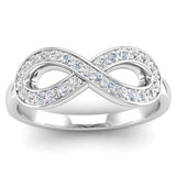 Ethically-sourced Platinum Diamond Set Infinity Symbol Ring - Jeweller's Loupe