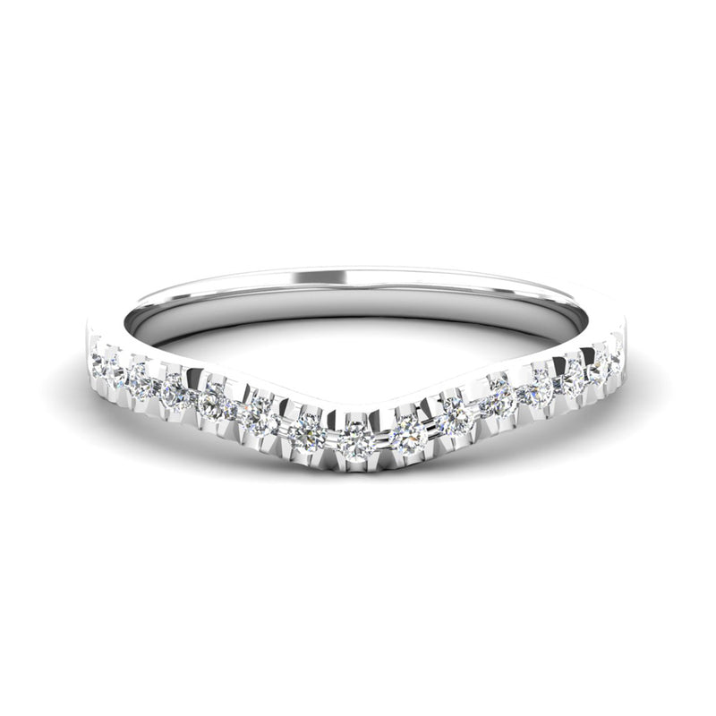 Diamond Set Fitted Wedding Ring to fit an Oval Cut Diamond Engagement Ring - Jeweller's Loupe