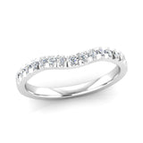 Diamond Set Fitted Wedding Ring to fit an Oval Cut Diamond Engagement Ring - Jeweller's Loupe