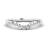 Diamond Set Fitted Wedding Ring to fit an Emerald Cut Diamond Engagement Ring - Jeweller's Loupe