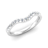 Diamond Set Fitted Wedding Ring to fit an Emerald Cut Diamond Engagement Ring - Jeweller's Loupe