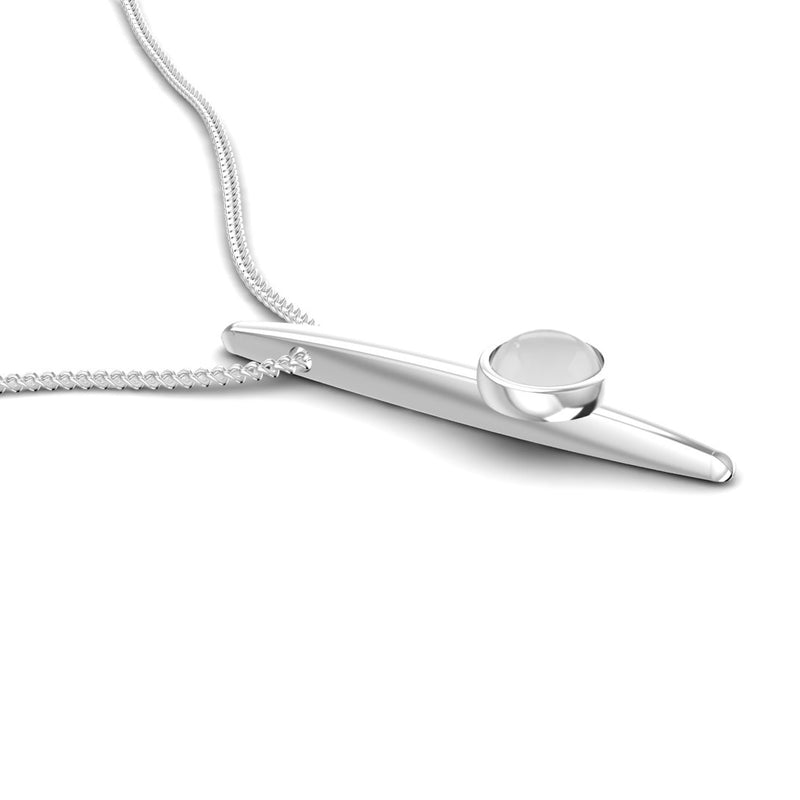 Fairtrade Silver Small HOPE Pendant with Crystal Quartz - Jeweller's Loupe