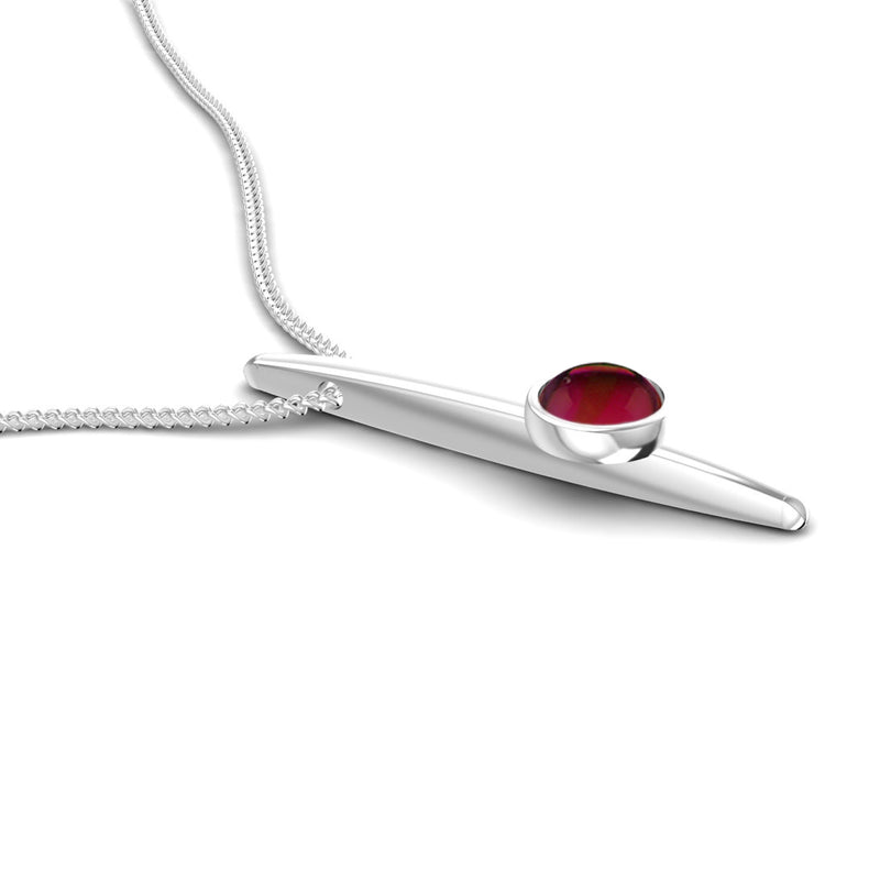 Fairtrade Gold Small HOPE Pendant with Garnet - Jeweller's Loupe