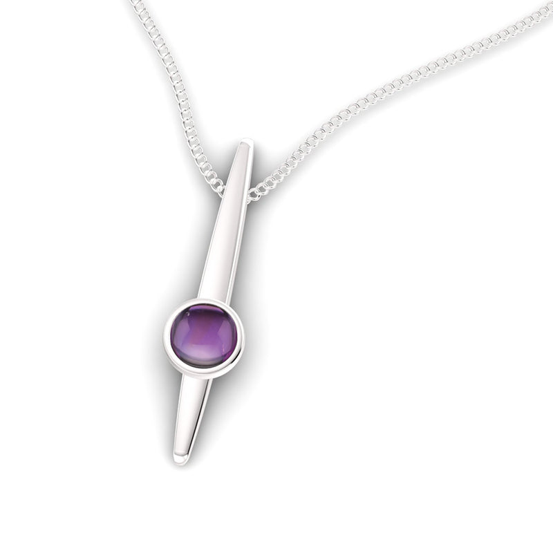 Fairtrade Gold Small HOPE Pendant with Amethyst - Jeweller's Loupe